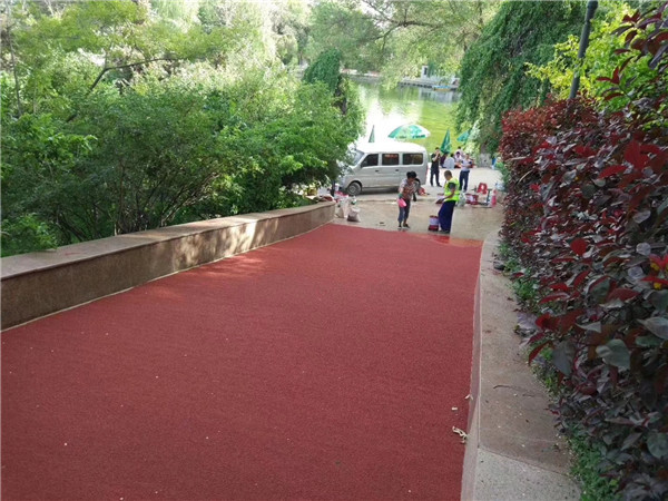 广西彩色路面施工